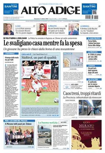 Prima pagina Alto Adige