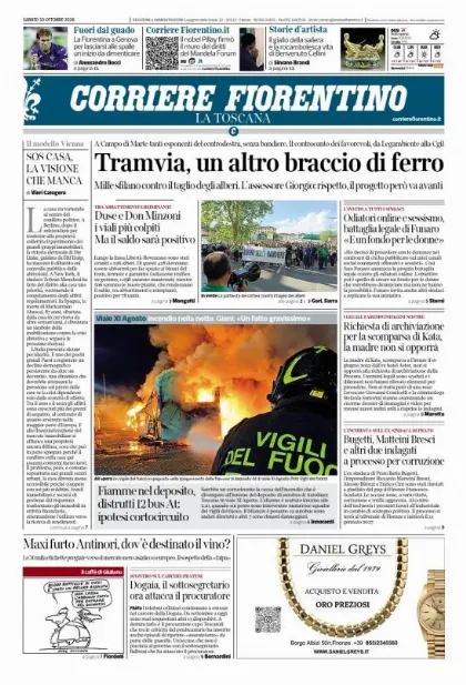 Prima pagina Corriere Fiorentino