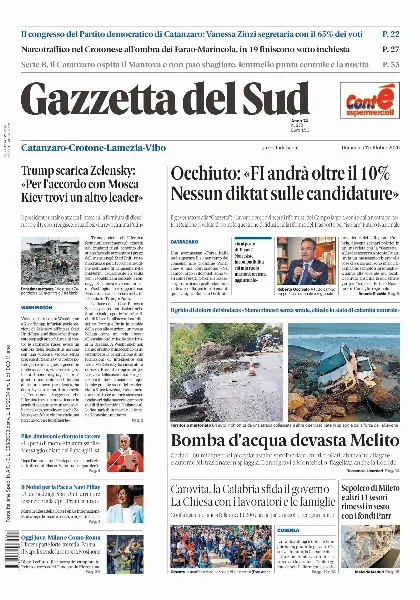 Prima pagina Gazzetta del Sud | Catanzaro