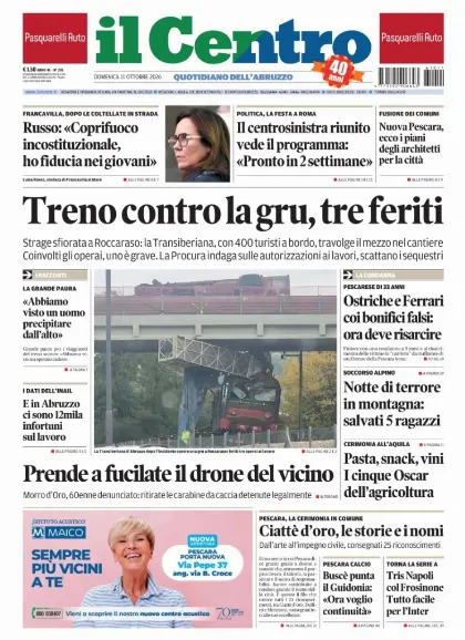 Prima pagina Il Centro | Pescara