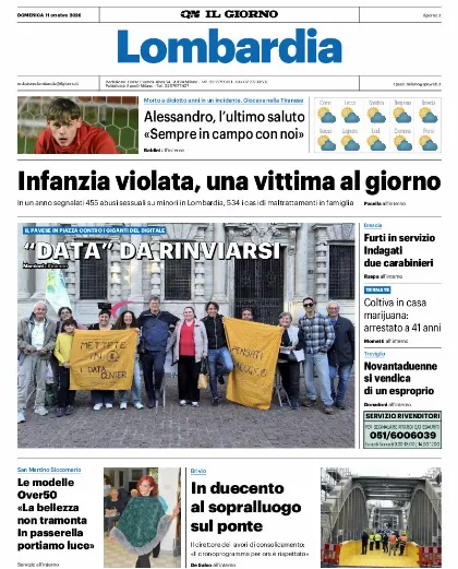 Prima pagina Il Giorno