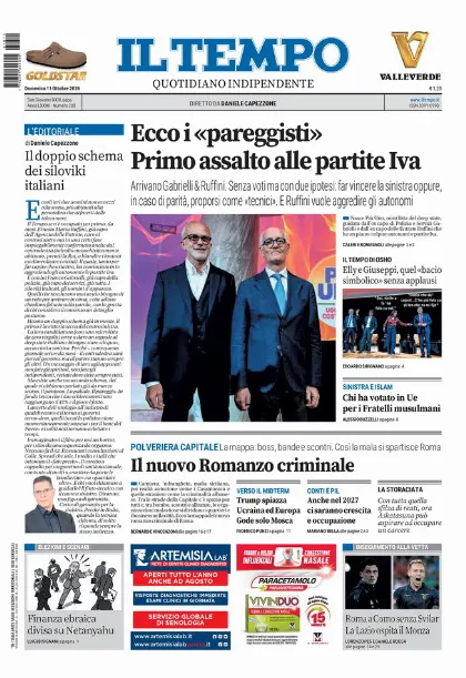 Prima pagina Il Tempo