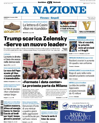 Prima pagina La Nazione