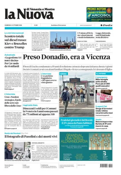 Prima pagina La Nuova di Venezia e Mestre | Venezia e Mestre