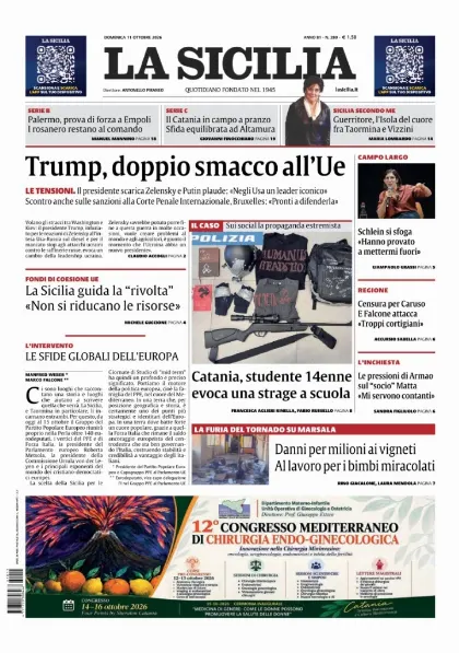 Prima pagina La Sicilia