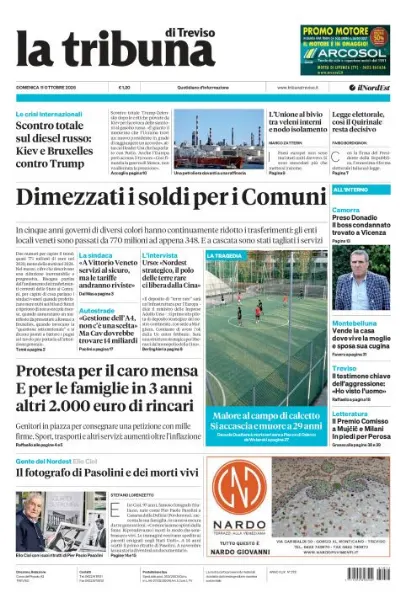 Prima pagina La Tribuna di Treviso | Treviso