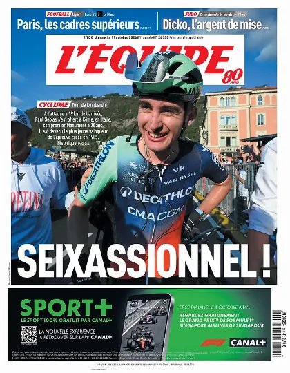 Prima pagina L Equipe