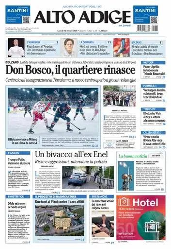 Prima pagina Alto Adige