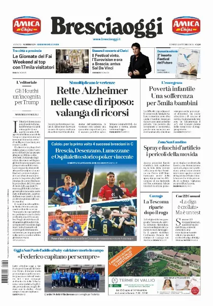 Prima pagina Bresciaoggi