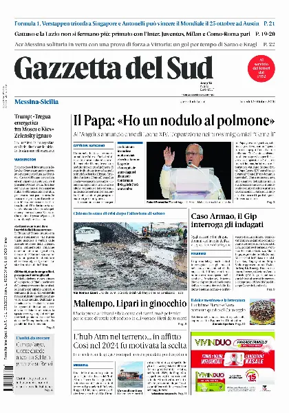 Prima pagina Gazzetta del Sud