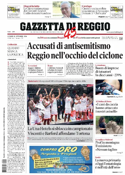 Prima pagina Gazzetta di Reggio