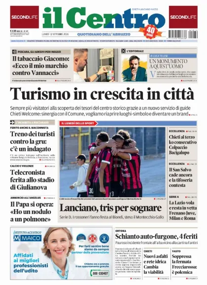 Prima pagina Il Centro | Chieti