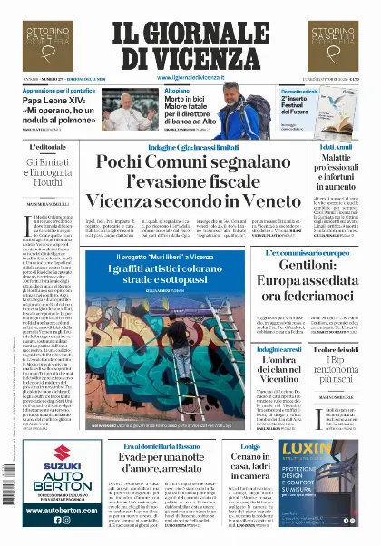 Prima pagina Il Giornale di Vicenza