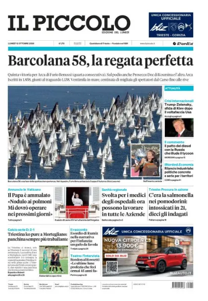 Prima pagina Il Piccolo | Trieste
