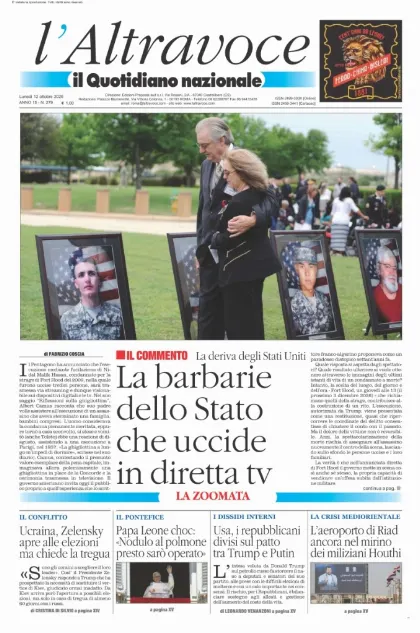 Prima pagina Il Quotidiano del Sud | L'Altravoce