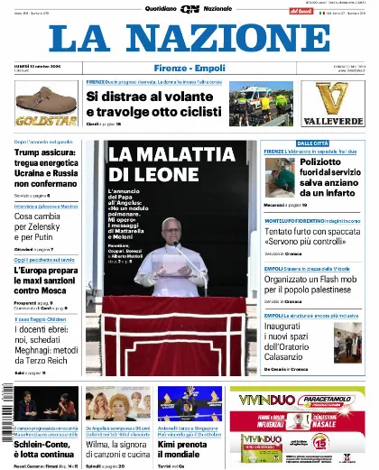 Prima pagina La Nazione