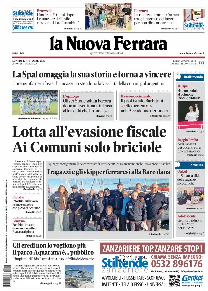 Prima pagina La Nuova Ferrara