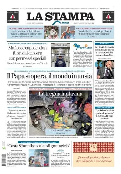 Prima pagina La Stampa | Savona