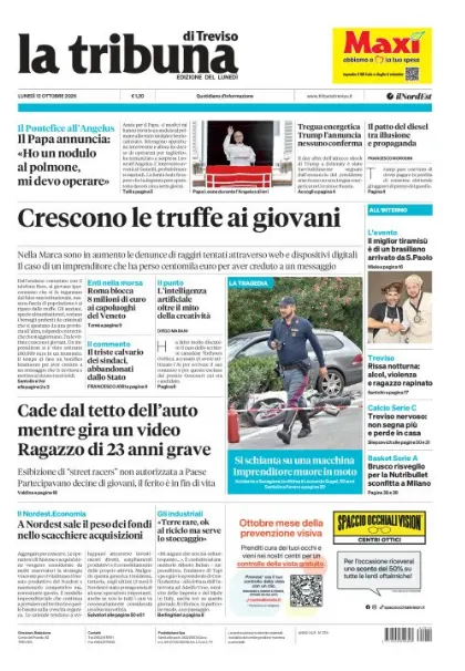 Prima pagina La Tribuna di Treviso | Treviso