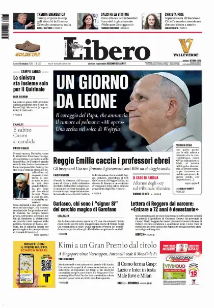 Prima pagina Libero