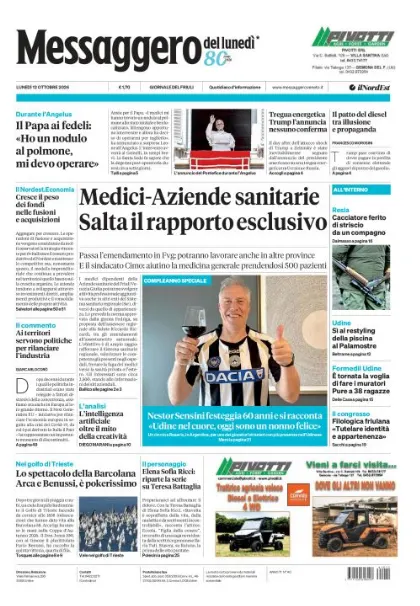 Prima pagina Messaggero Veneto | Gorizia