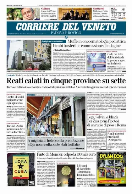 Prima pagina Corriere del Veneto | Padova e Rovigo