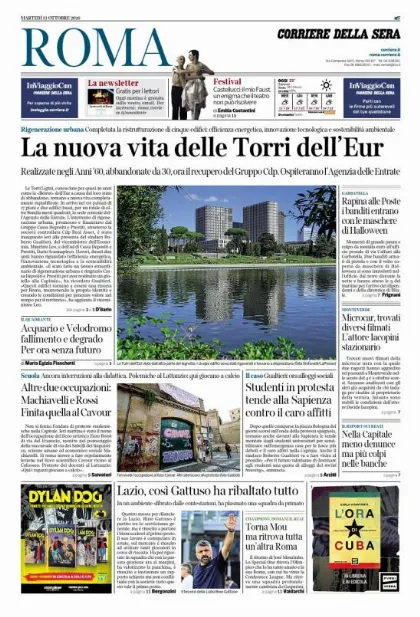 Prima pagina Corriere della Sera | Roma