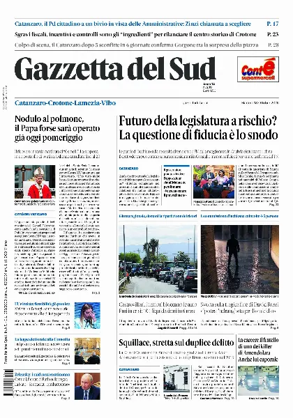 Prima pagina Gazzetta del Sud | Catanzaro