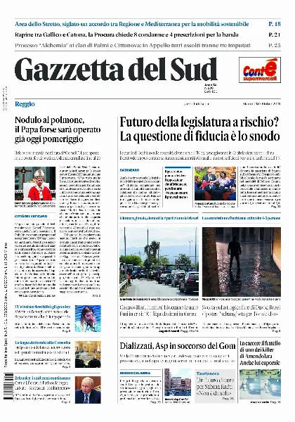 Prima pagina Gazzetta del Sud | Reggio Calabria
