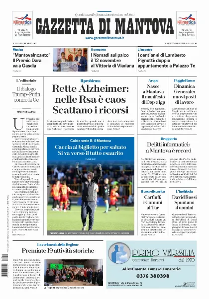 Prima pagina Gazzetta di Mantova