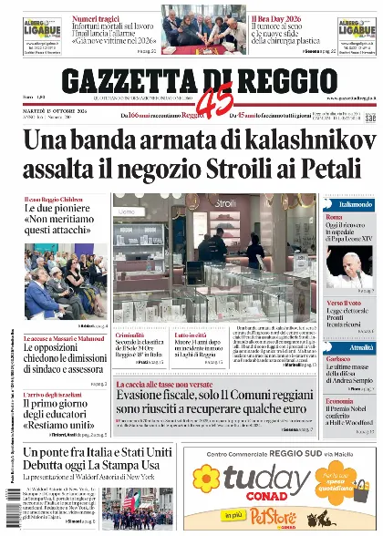Prima pagina Gazzetta di Reggio