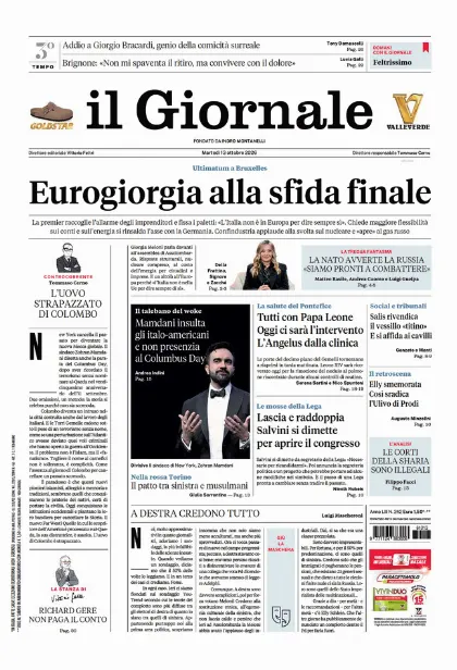 Prima pagina il Giornale