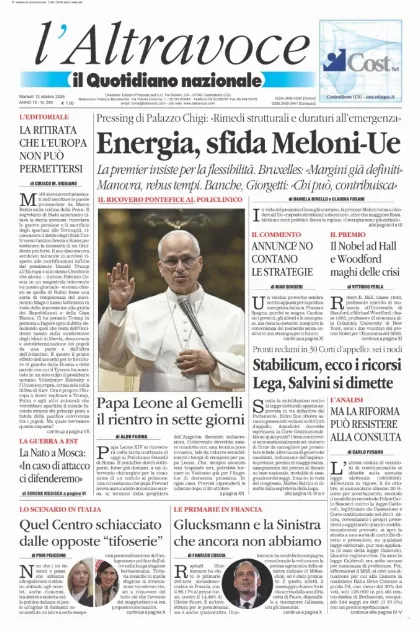 Prima pagina Il Quotidiano del Sud | L'Altravoce