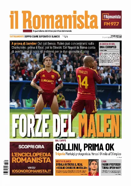 Prima pagina Il Romanista