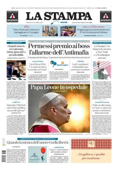 Prima pagina La Stampa | Imperia