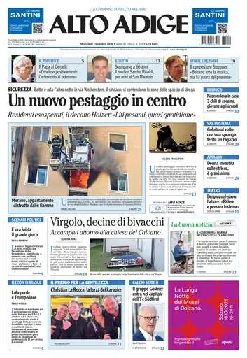 Prima pagina Alto Adige