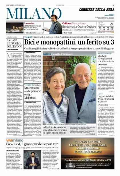 Prima pagina Corriere della Sera | Milano