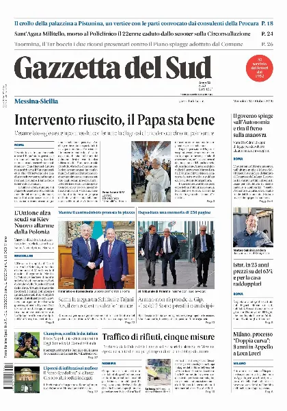 Prima pagina Gazzetta del Sud