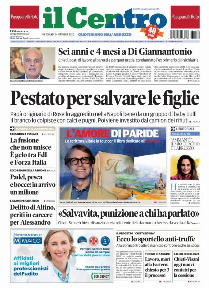 Prima pagina Il Centro | Chieti