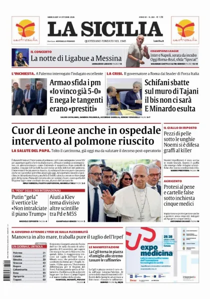 Prima pagina La Sicilia