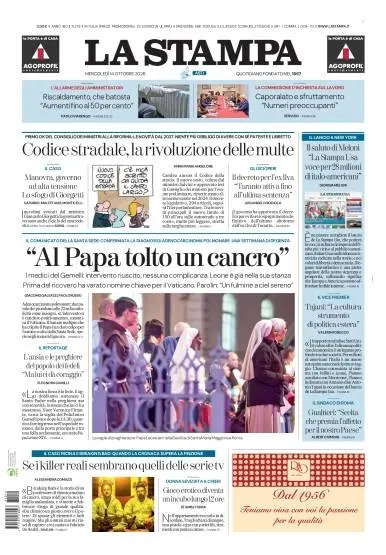 Prima pagina La Stampa | Asti