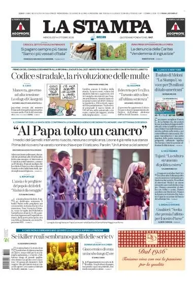 Prima pagina La Stampa | Cuneo