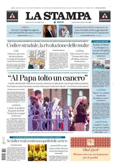 Prima pagina La Stampa | Torino