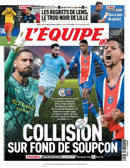 Prima pagina L Equipe
