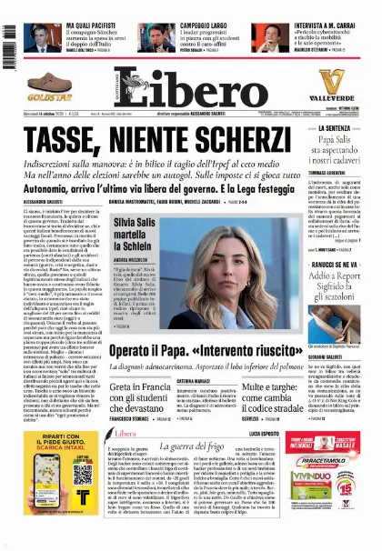 Prima pagina Libero