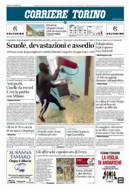 Prima pagina Corriere della Sera | Torino