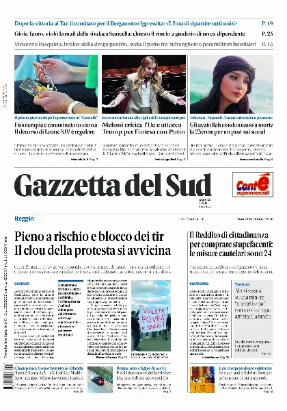 Prima pagina Gazzetta del Sud | Reggio Calabria
