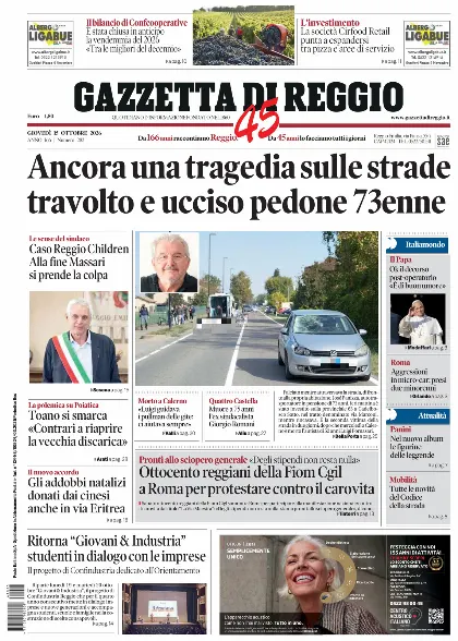 Prima pagina Gazzetta di Reggio