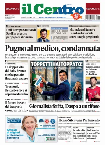 Prima pagina Il Centro | Teramo