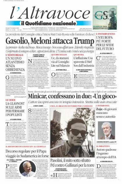 Prima pagina Il Quotidiano del Sud | L'Altravoce